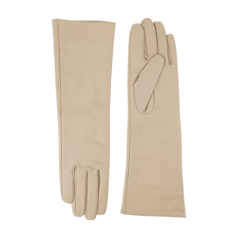 SamsøE SamsøE Leather Gloves — Beige by Samsøe Samsøe