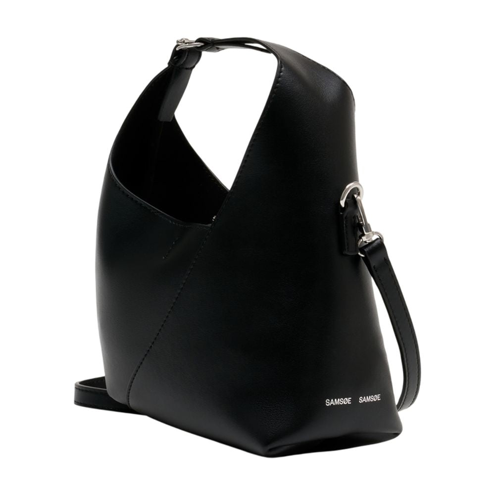Samsøe Samsøe Calfskin Hobo Shoulder Bag — Black, view 2