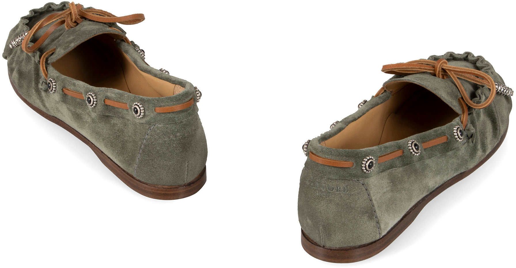 Sartore Chamois Moccasin — Green, view 4