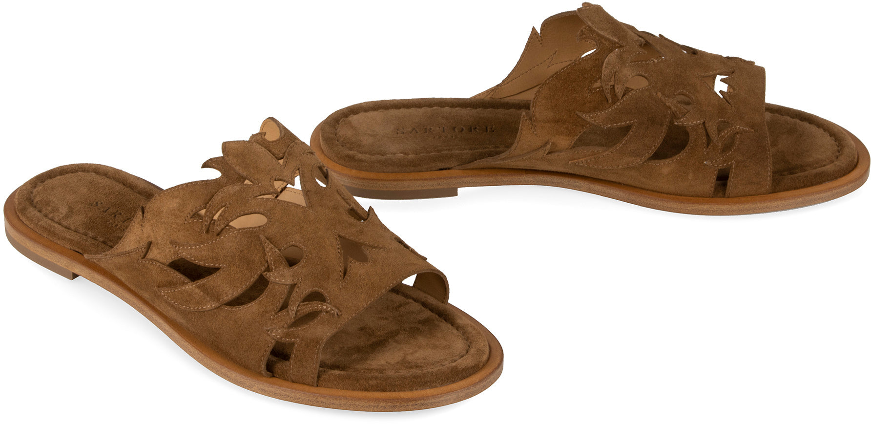 Sartore Suede Mule — Brown, view 3
