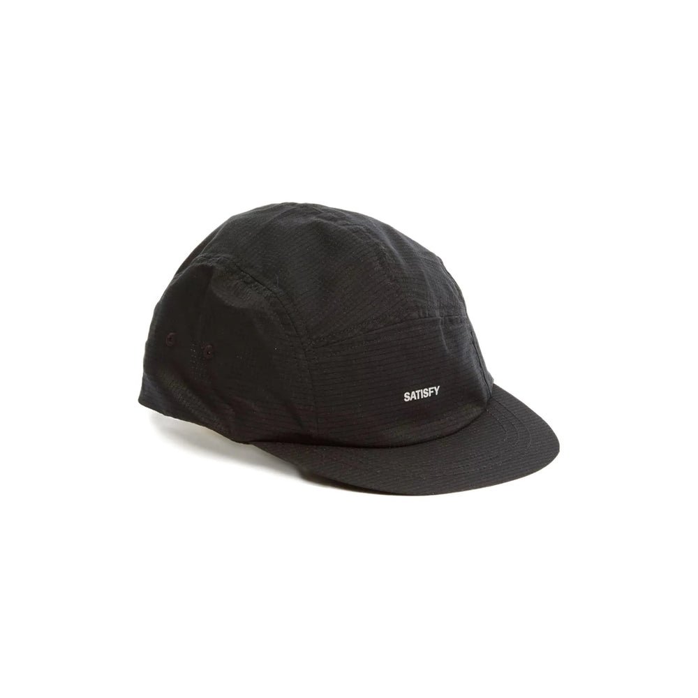 Satisfy 31000-00001 Recycled Polyester Flat Peak Baseball Cap — Black by Satisfy