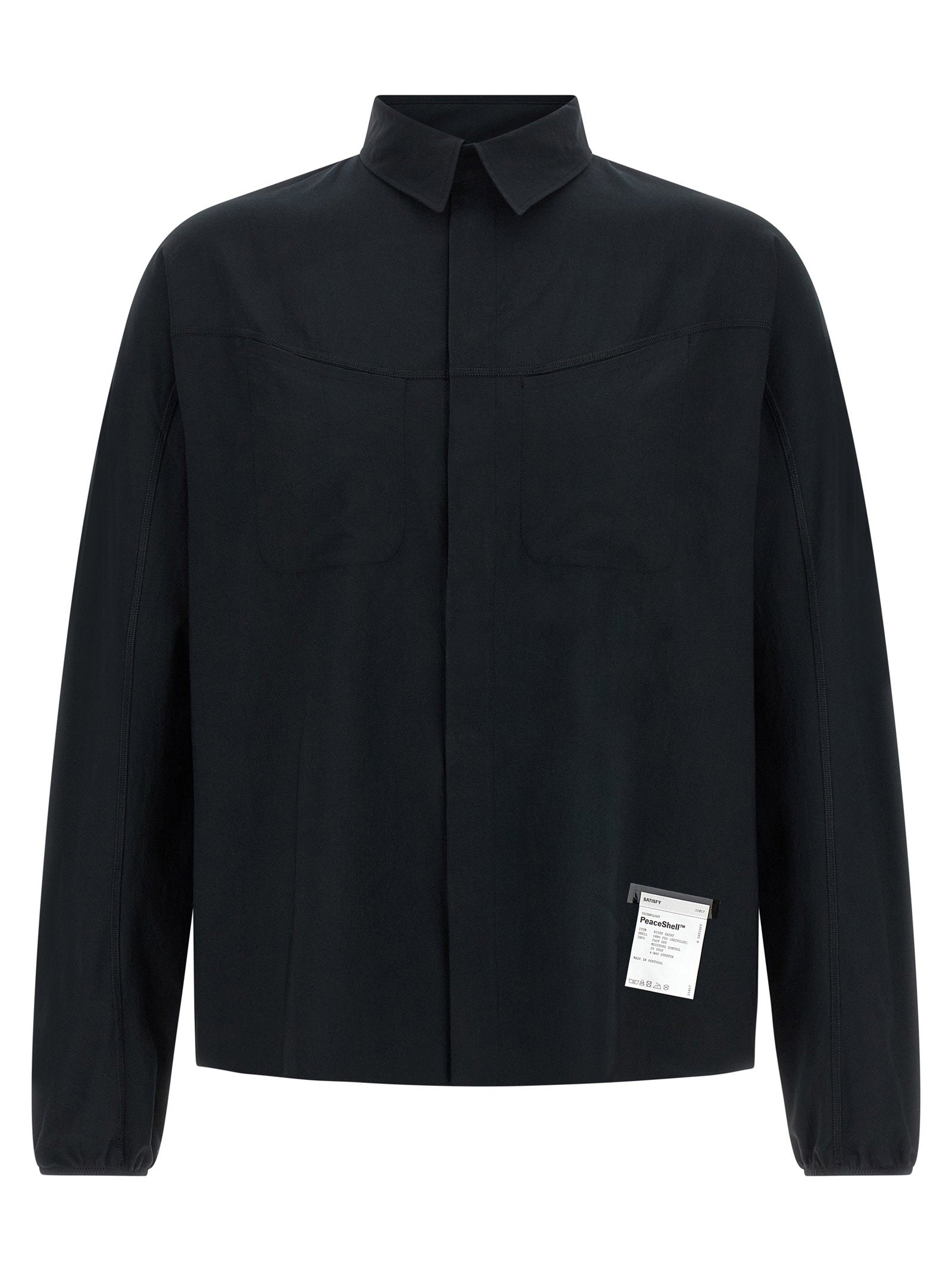 Satisfy Japanese Peaceshell™ Micro-Twill Shirt — Black by Satisfy