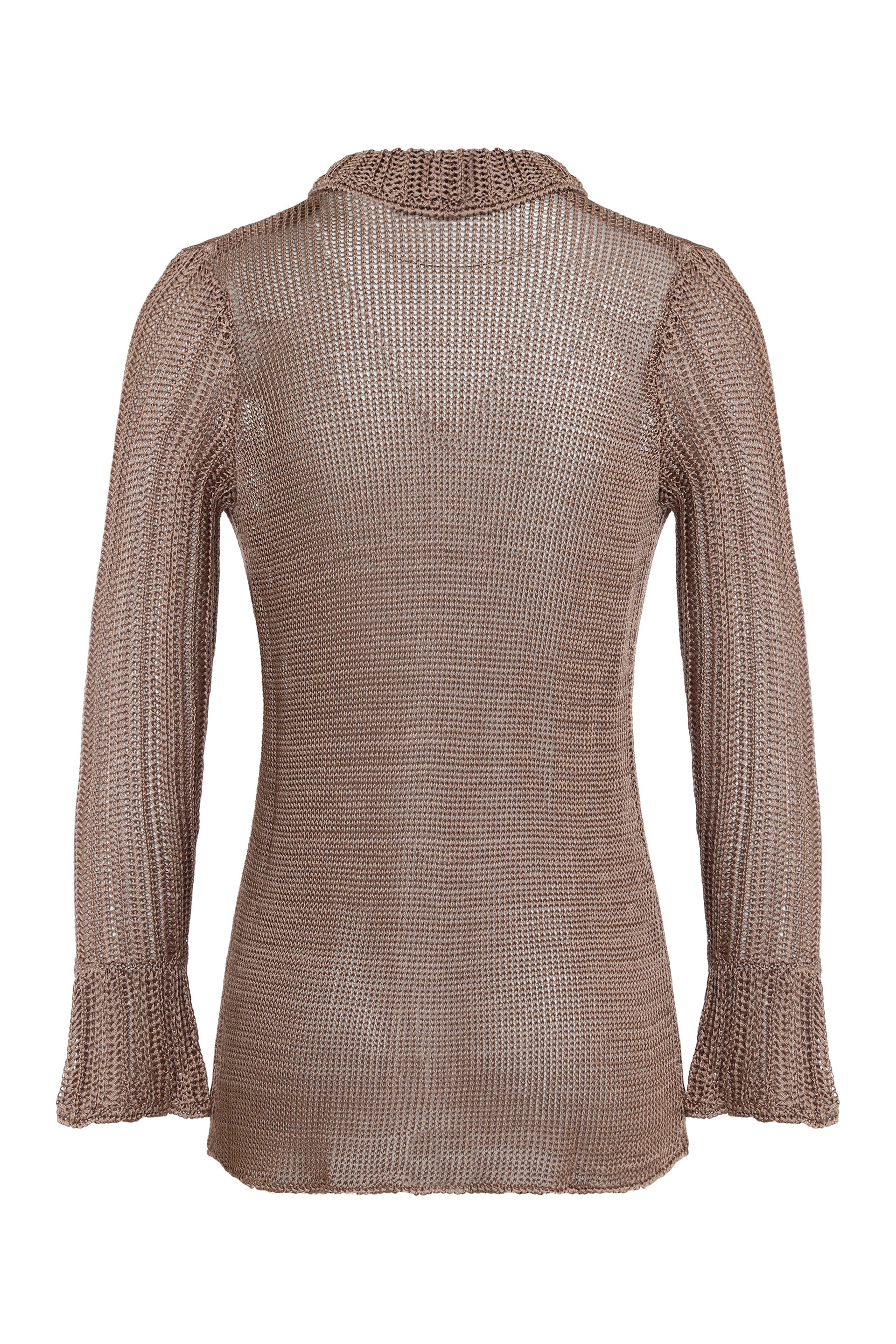 Savannah Morrow Button Cardigan — Brown, view 2