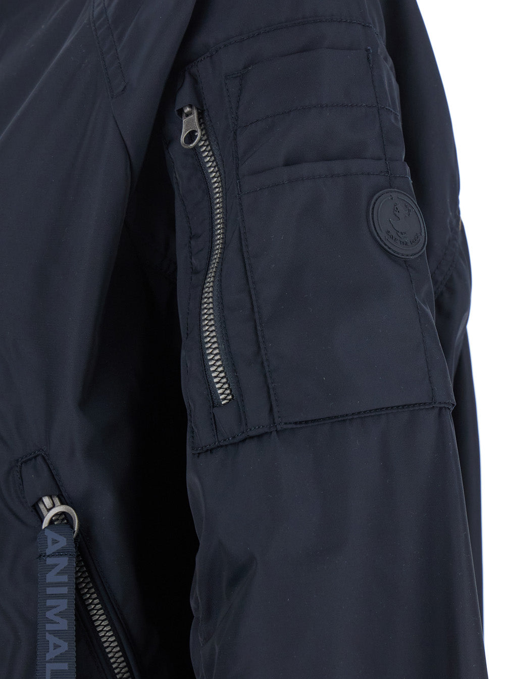 Save The Duck Utility Pocket Design Bomber Jacket — Black, view 3