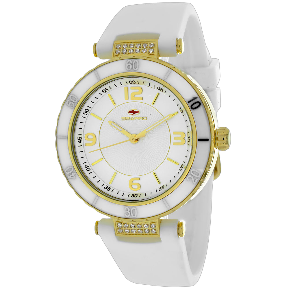 Seapro Ceramic-Bezel Silicone Watch — Silver by Seapro