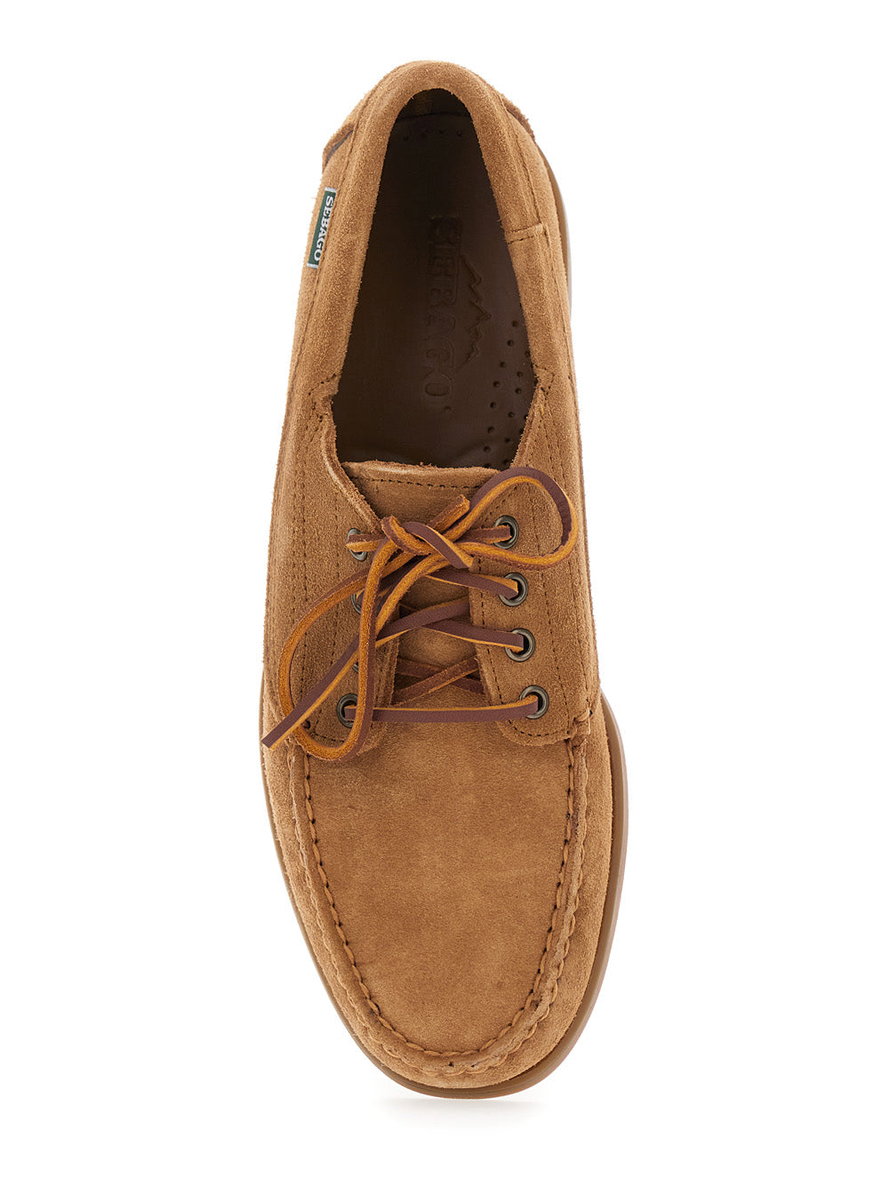 Sebago Suede Moccasin Loafer — Beige, view 4