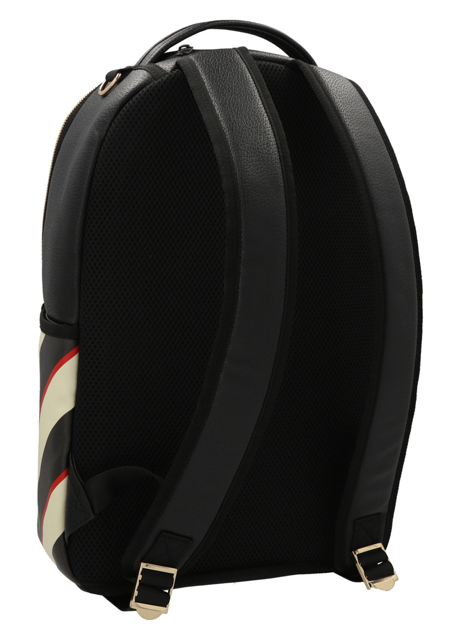 Seletti Chevron-Print with Graphic Lip Embellishment Backpack — Black, view 2