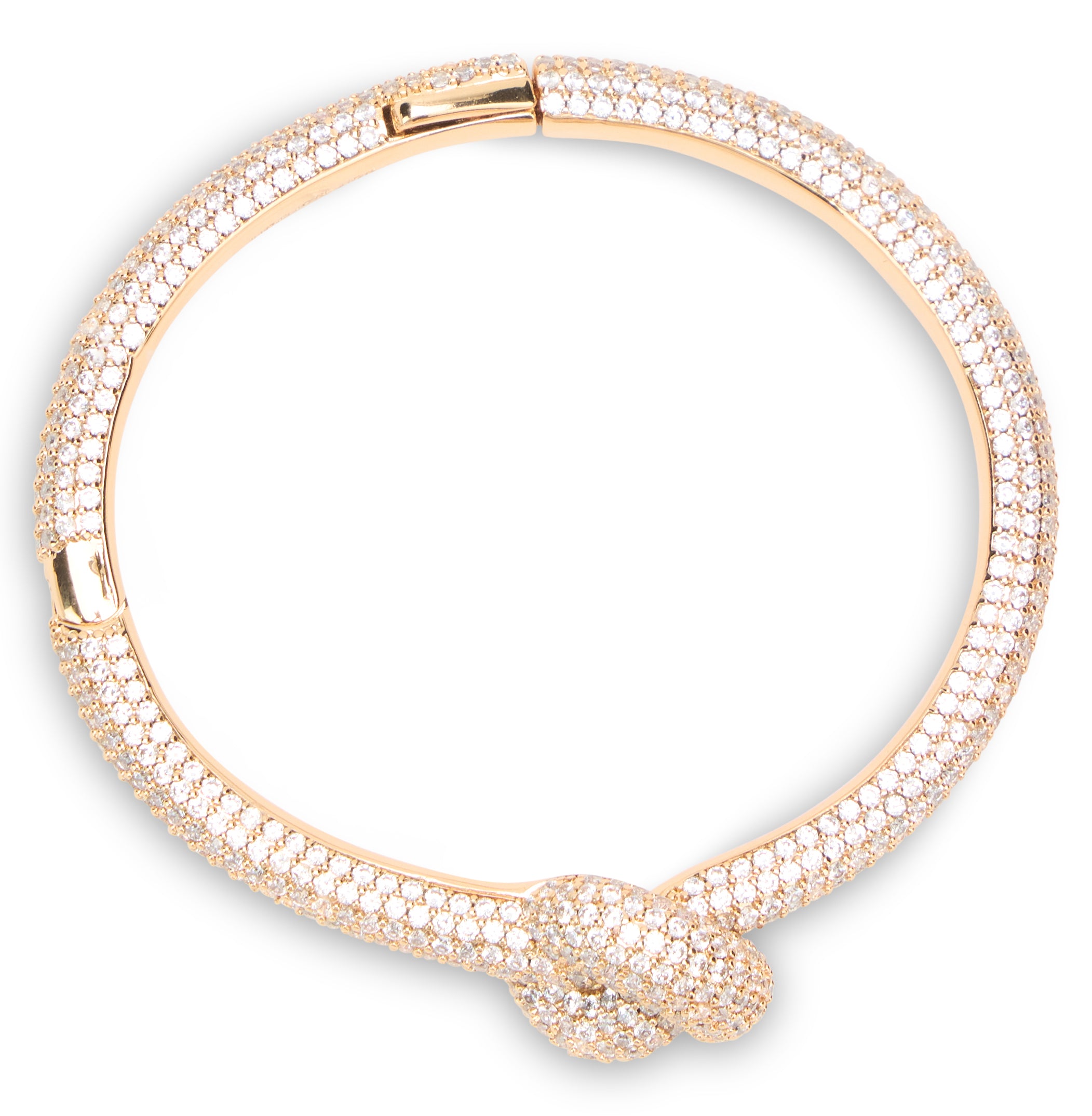 Self-Portrait Crystal Knot Bracelet — Gold, view 2