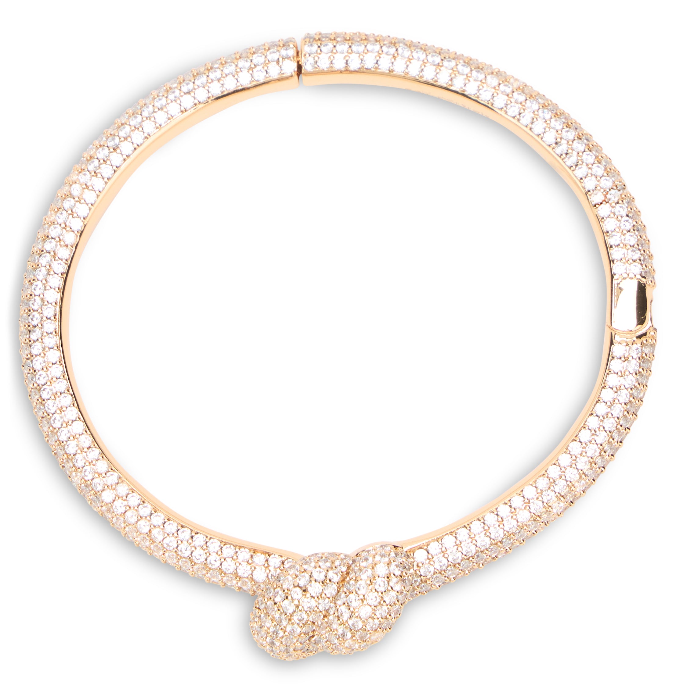 Self-Portrait Crystal Knot Bracelet — Gold, view 3