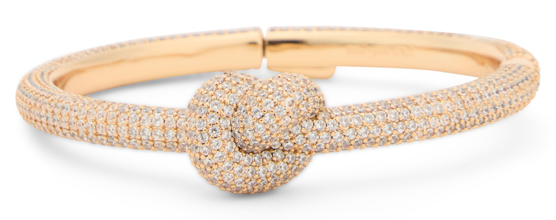 Self-Portrait Crystal Knot Bracelet — Gold, view 4