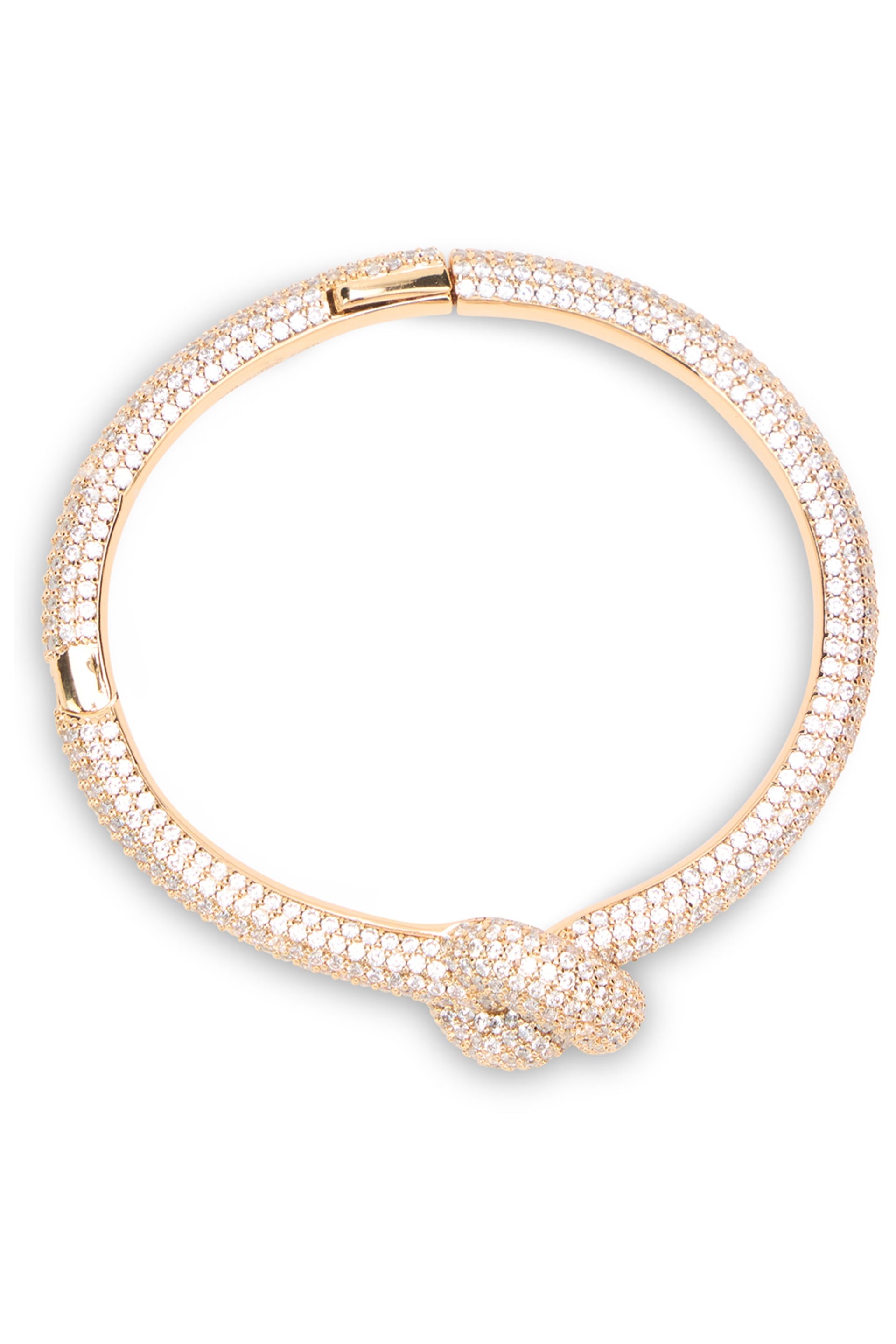 Self-Portrait Crystal Knot Bracelet — Gold by Self-Portrait