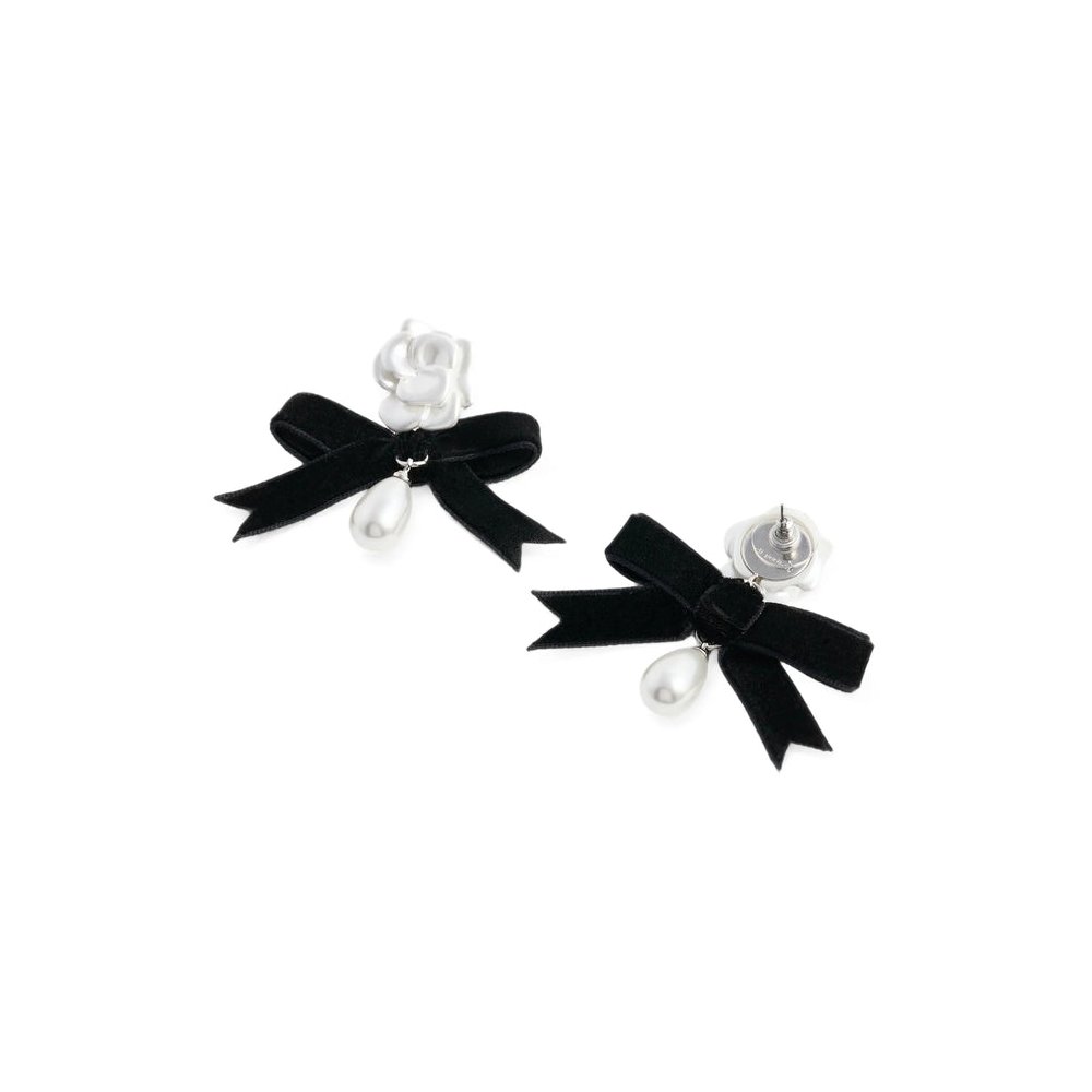 Self-Portrait Pearl Bloom Bow Bracelet — White, view 3