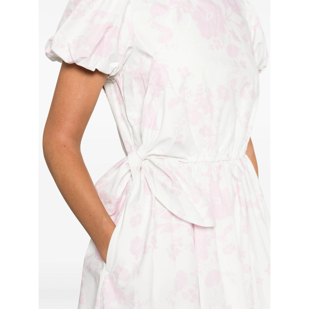Self-Portrait Floral Print Dress — White, view 2