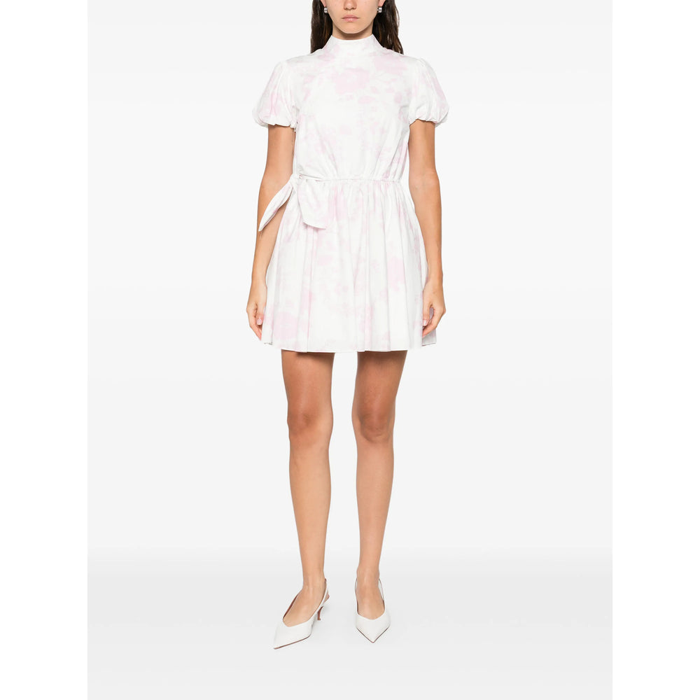 Self-Portrait Floral Print Dress — White, view 4