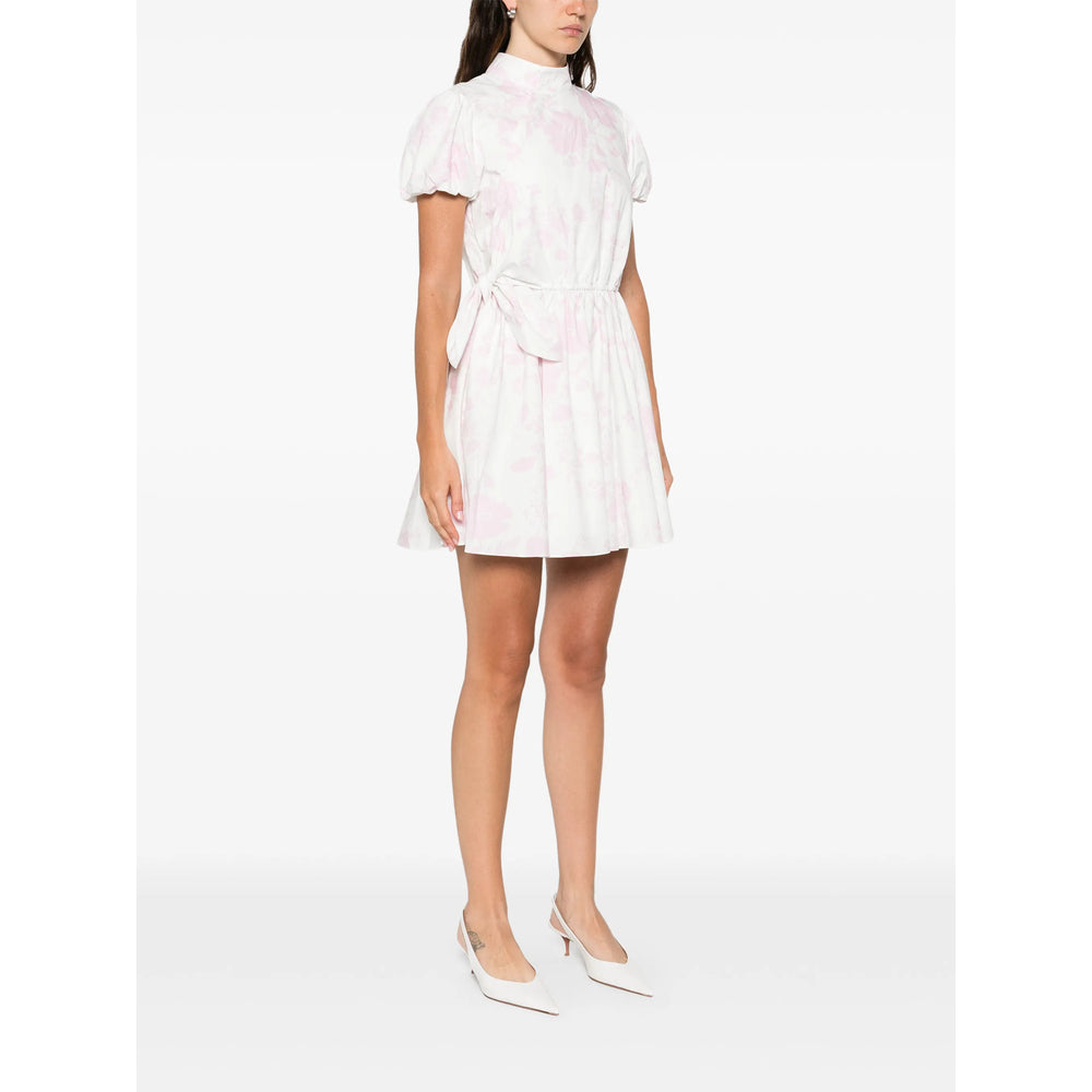 Self-Portrait Floral Print Dress — White, view 5