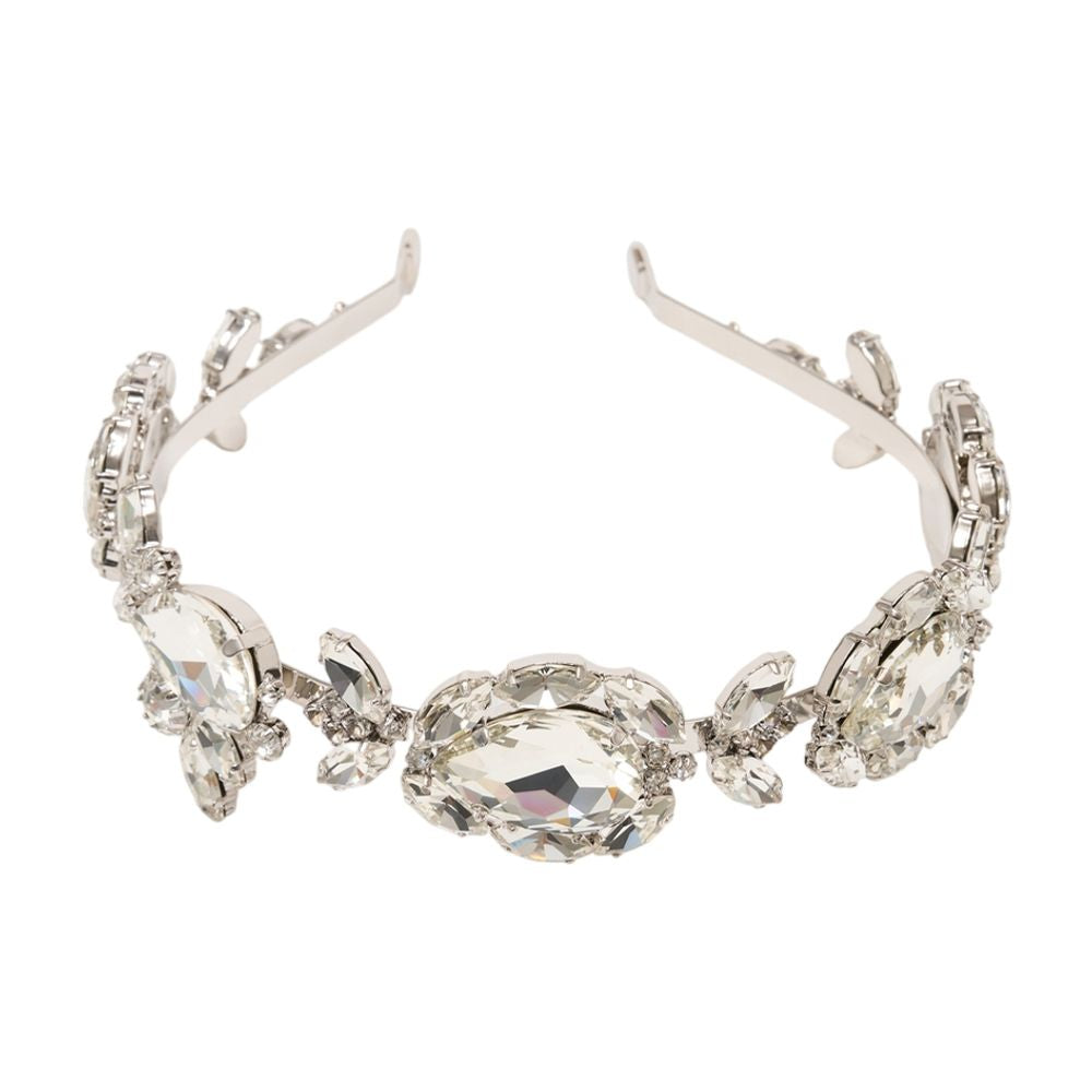 Self-Portrait Multi-Crystal Headband — Silver, view 2