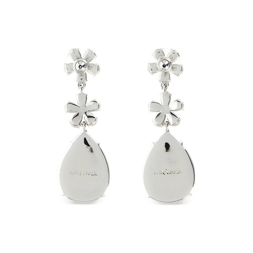 Self-Portrait Silve Drop Earrings — Silver, view 2