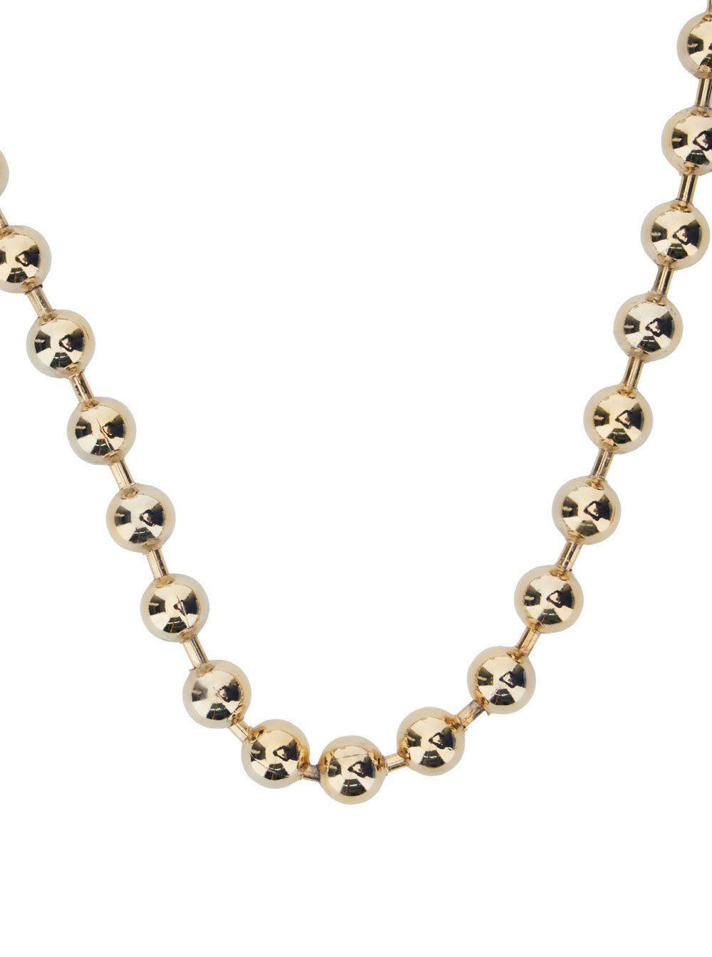 Semicouture Polished Ball-Chain Necklace — Gold, view 2