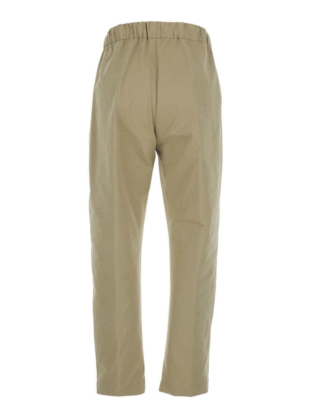 Semicouture Cotton Trousers — Beige, view 2