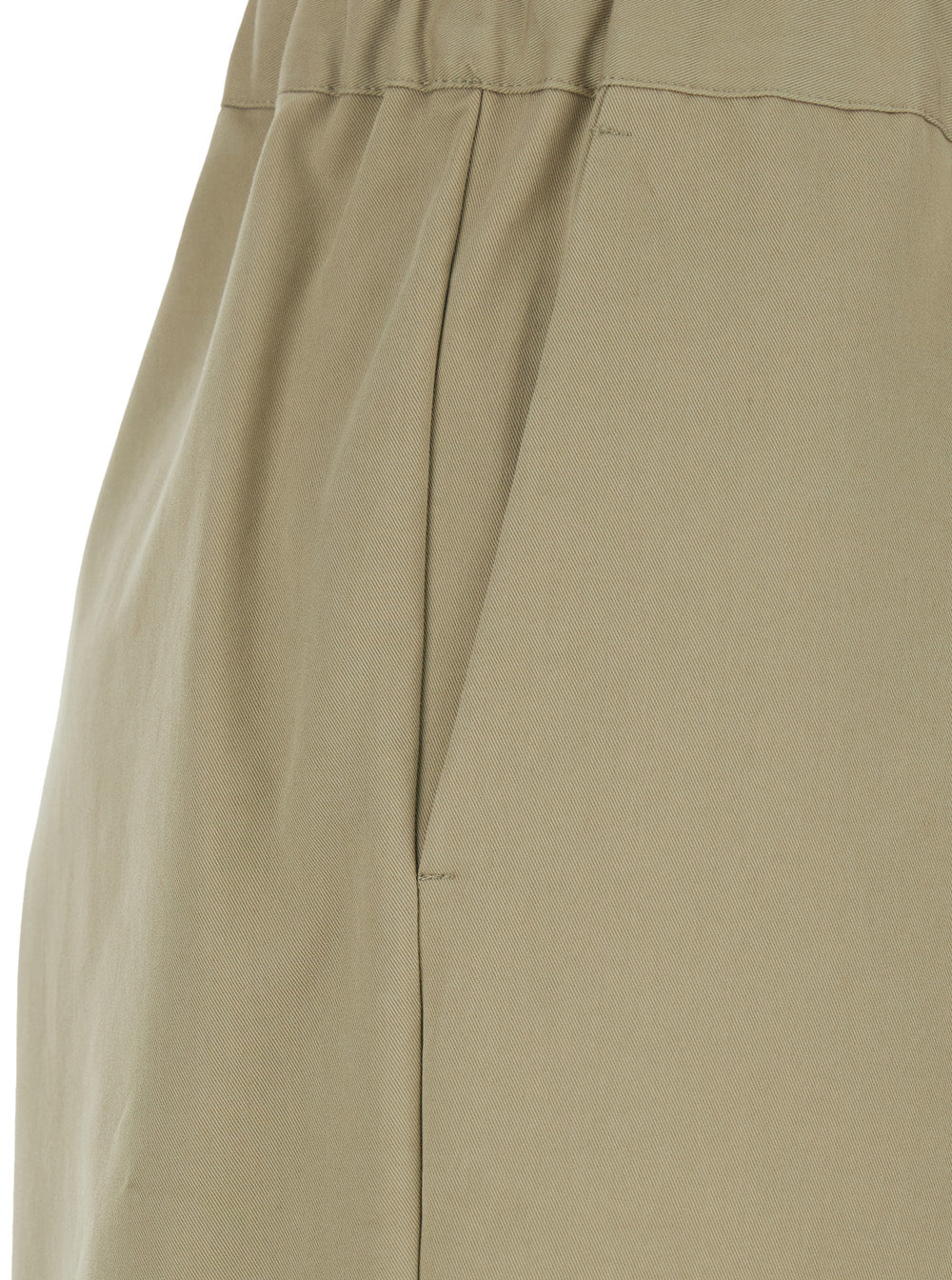 Semicouture Cotton Trousers — Beige, view 3