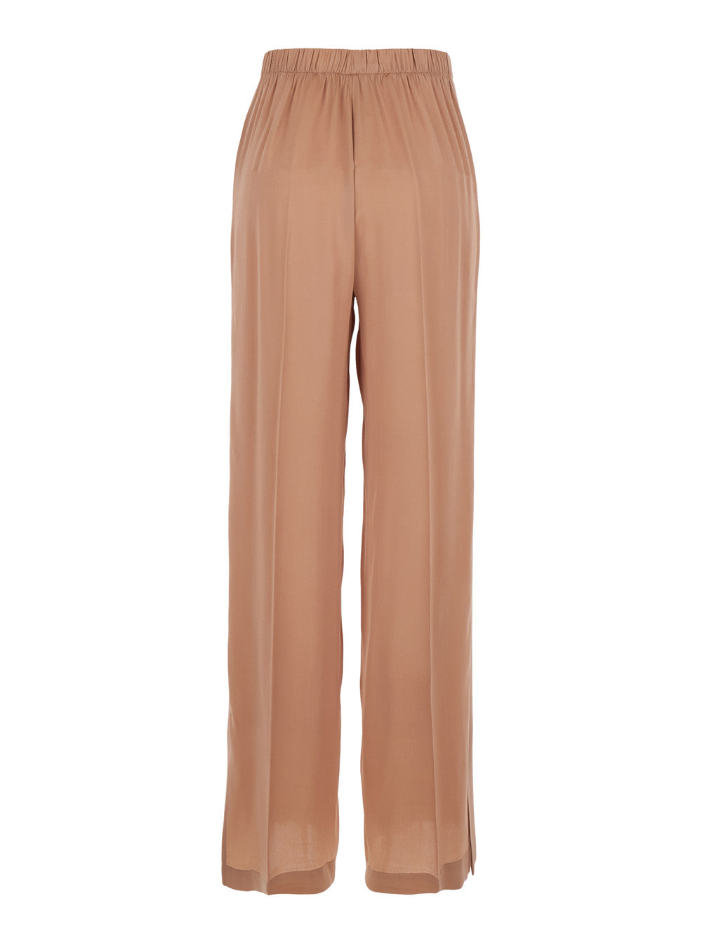 Semicouture Silk-Blend Acetate Trousers — Pink, view 2