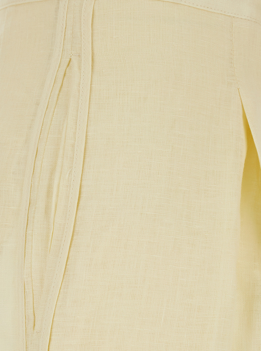 Semicouture Linen Trousers — Yellow, view 3