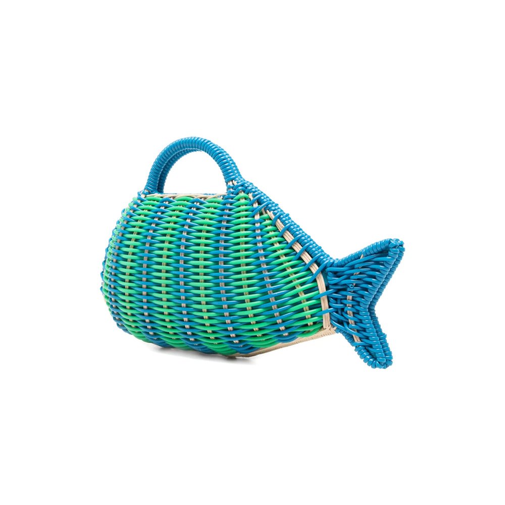 Serpui David Top Handle Bag — Blue, view 3