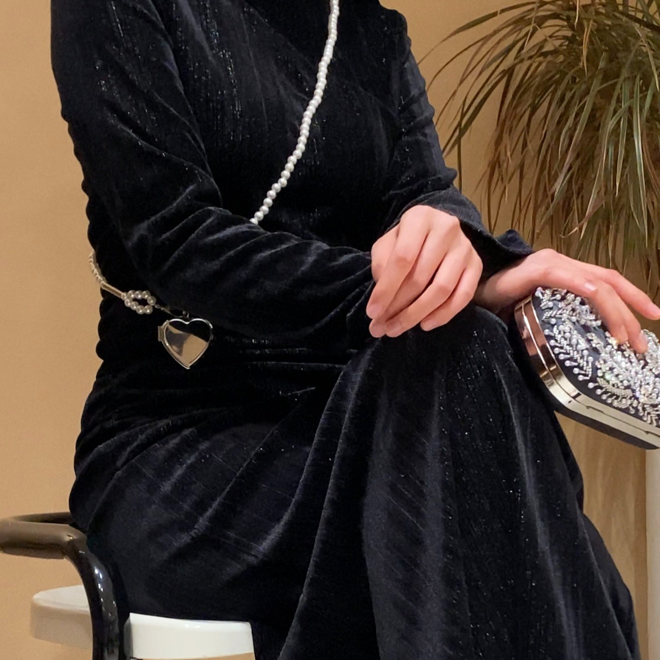 Shimmer Velvet Ruched Mermaid Gown(MA358), view 7