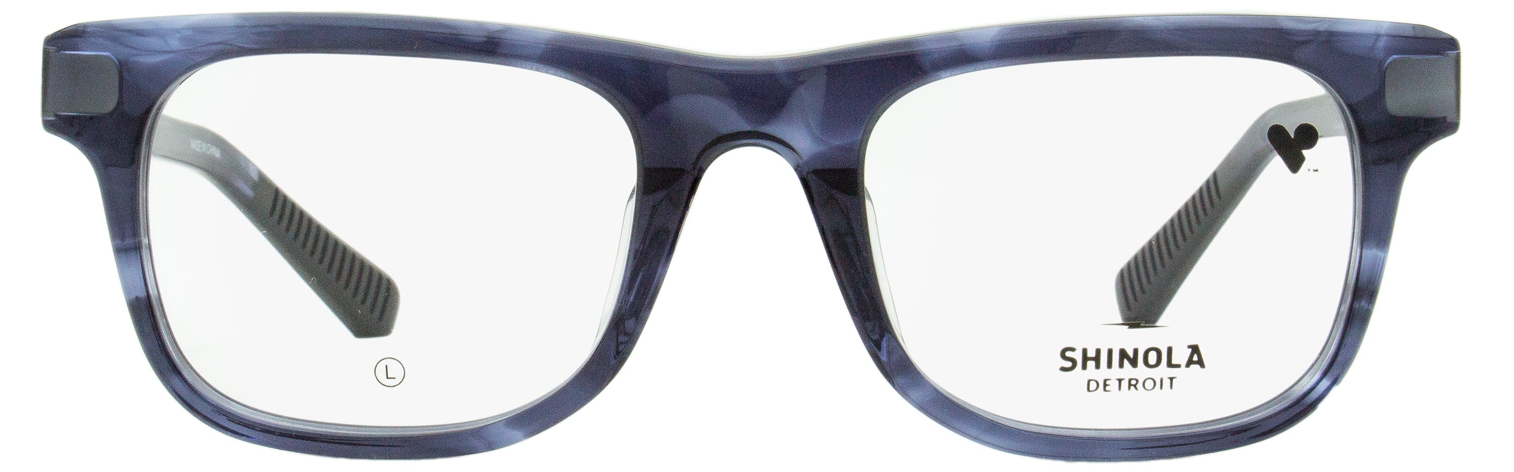 Shinola SH15002 Modified Rectangle Acetate Eyeglasses — Blue, view 2