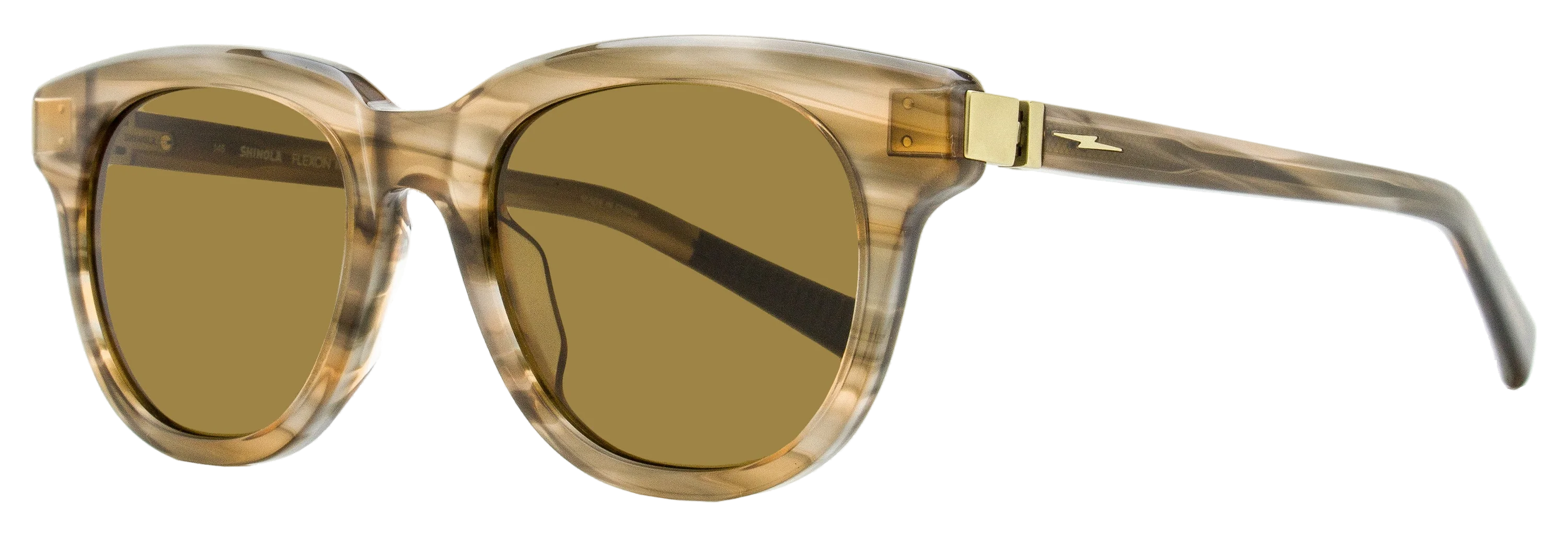 Shinola SH1501S Soft Rectangular Sunglasses — Gold by Shinola
