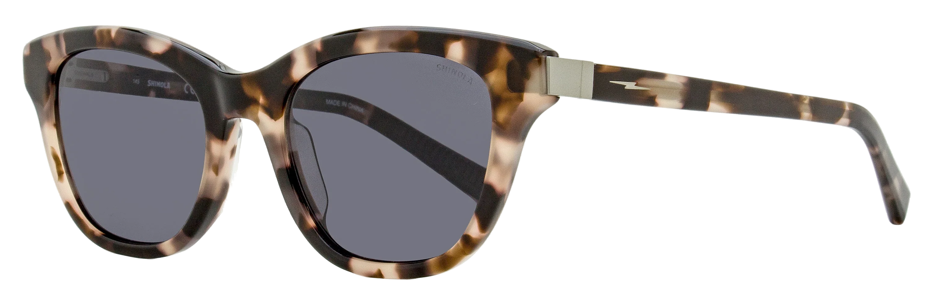 Shinola SH1503S Soft Rectangular Cat-Eye Sunglasses — Brown by Shinola