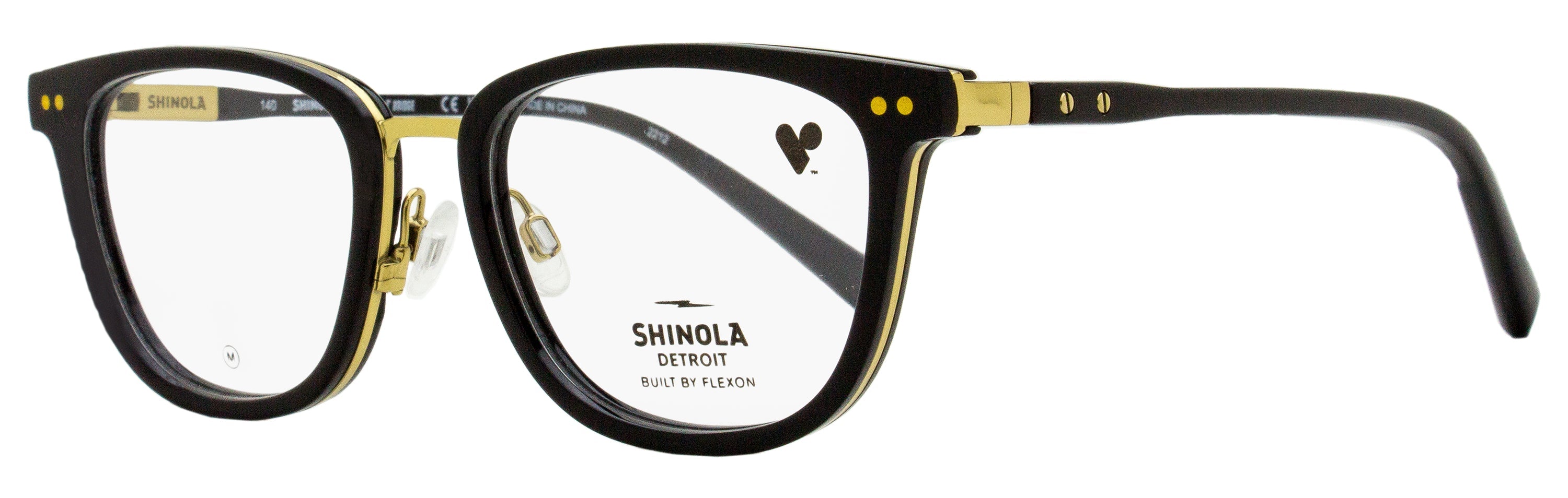 Shinola SH27000 Memory Metal Eyeglasses — Black by Shinola