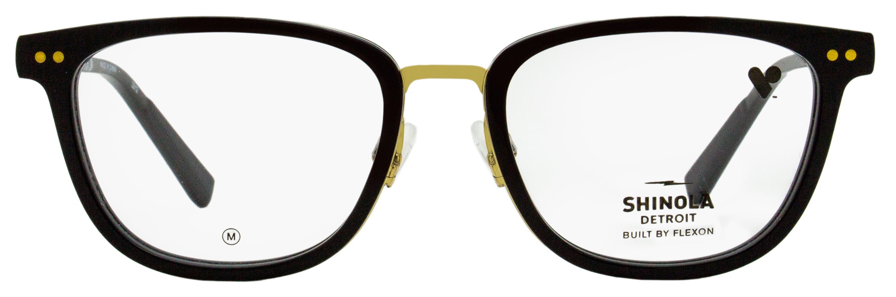 Shinola SH27000 Memory Metal Eyeglasses — Black, view 2