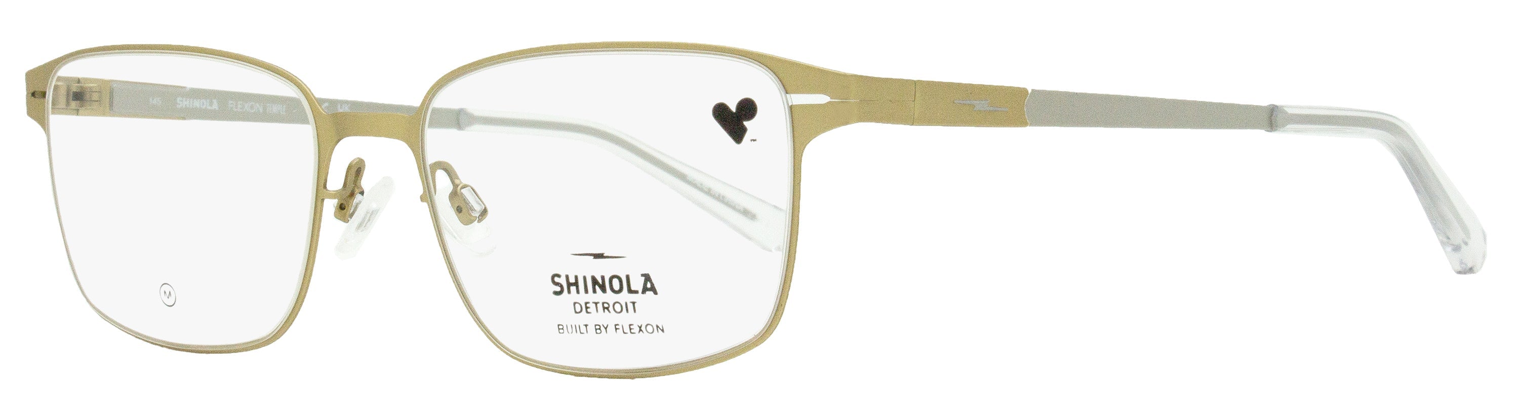 Shinola SH31002 Metal Rectangular Eyeglasses — Gold by Shinola