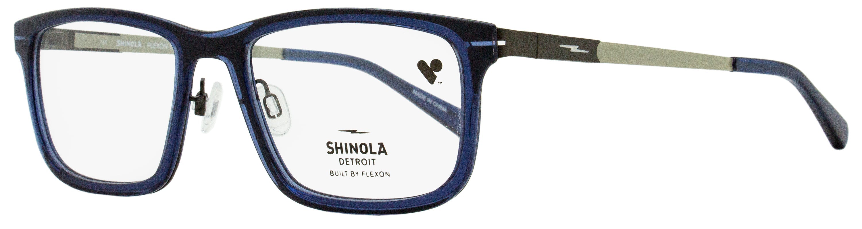 Shinola SH37000 Flexon Temple Eyeglasses — Navy by Shinola