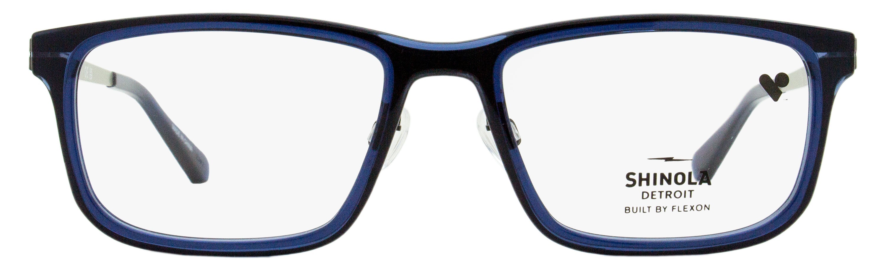 Shinola SH37000 Flexon Temple Eyeglasses — Navy, view 2