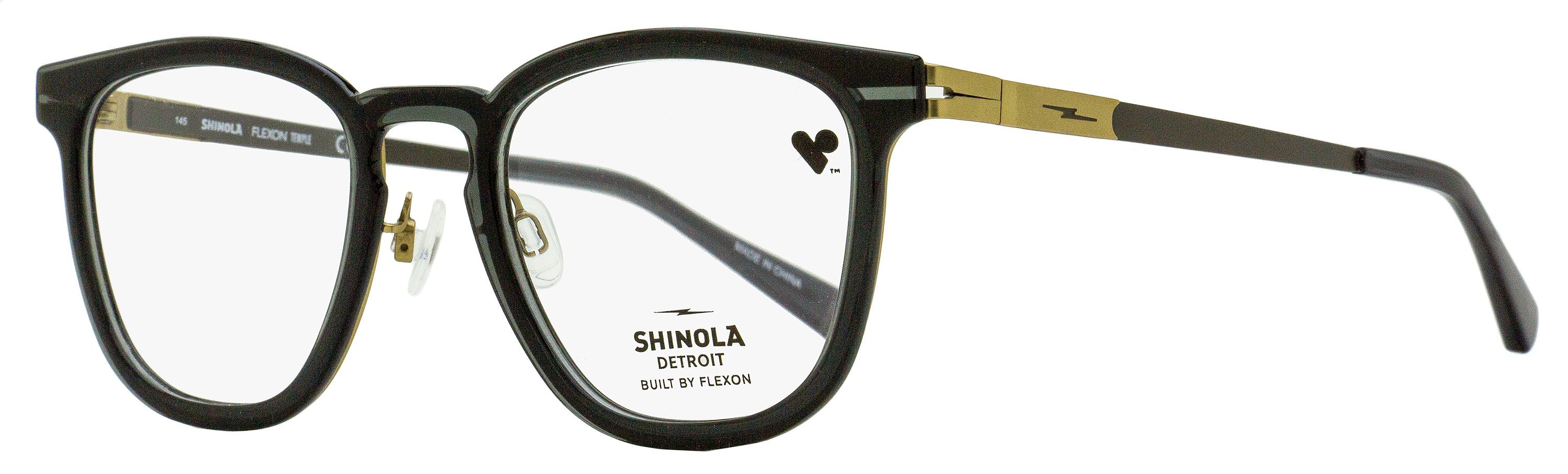 Shinola SH37001 Flexon Keyhole Eyeglasses — Gray by Shinola