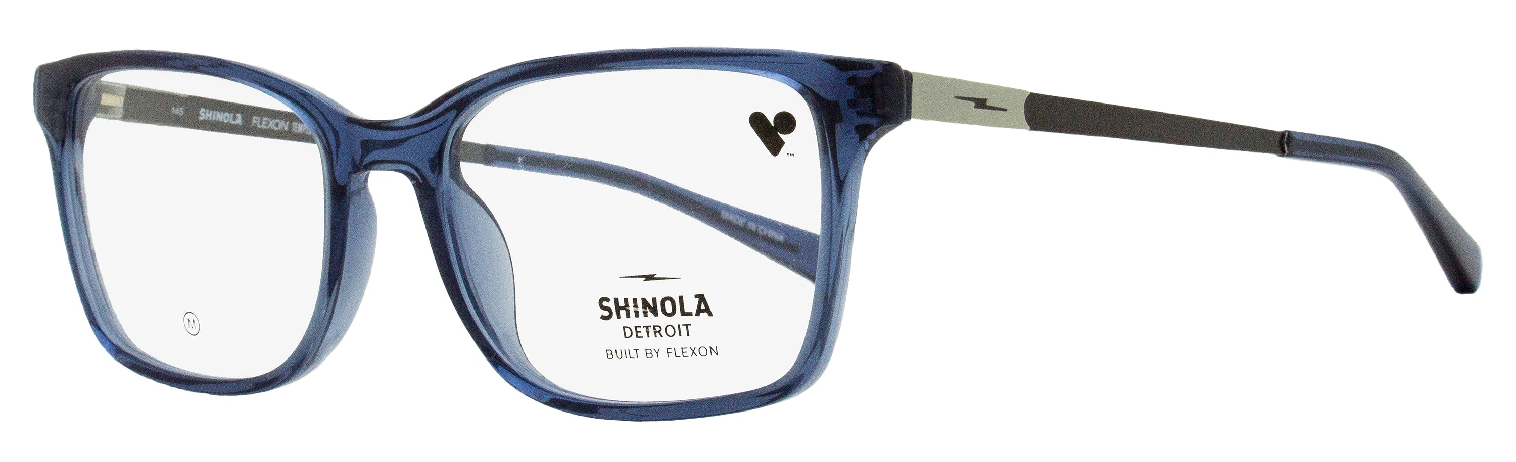 Shinola SH37003 Flexon Rectangular Eyeglasses — Blue by Shinola