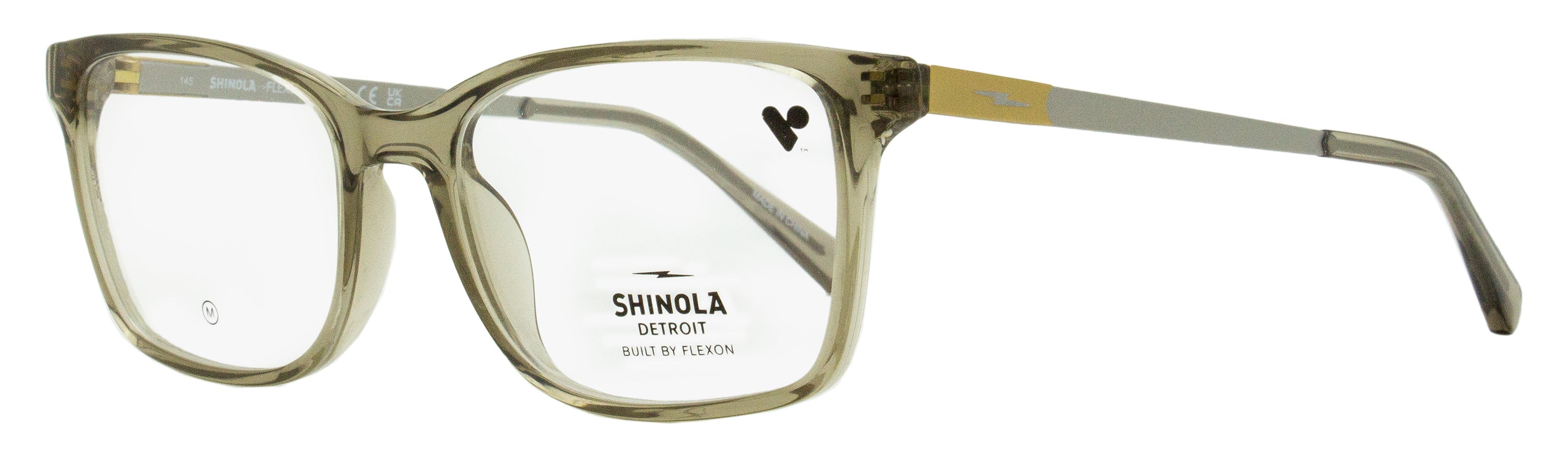 Shinola SH37003 Flexon Rectangular Eyeglasses — Gray by Shinola