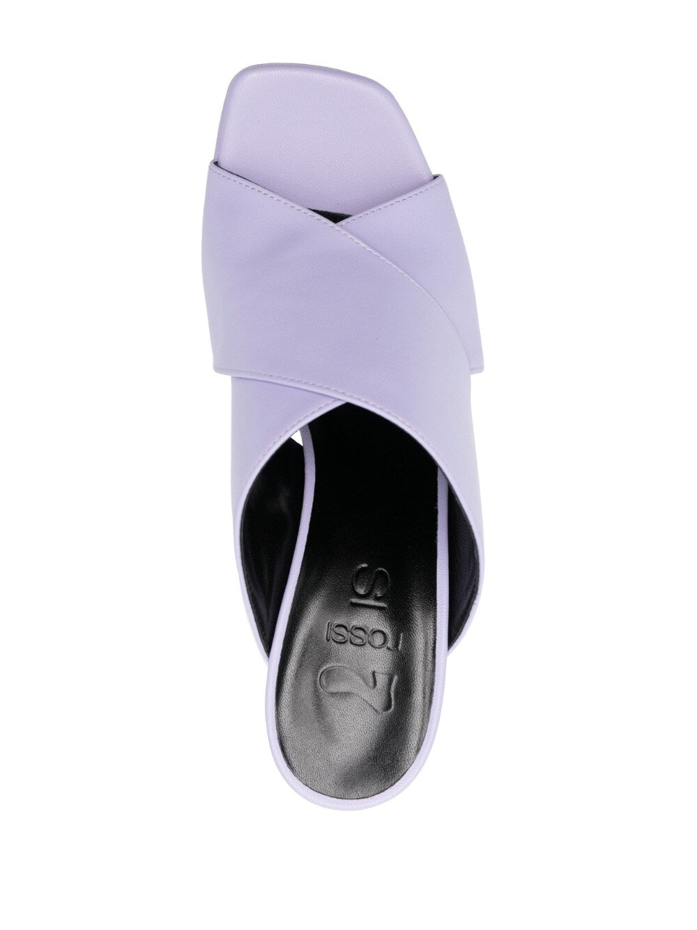 Si Rossi Platform Leather Heel Mule — Lilac, view 4