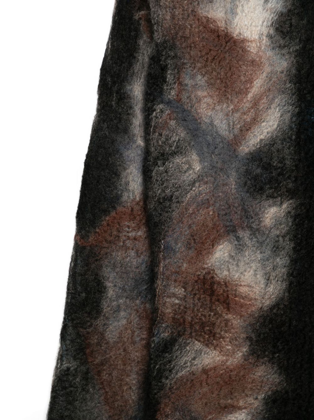 SILVANA MANETTI Cashmere-Silk Blend with Jagged Edges Scarf — Black, view 2