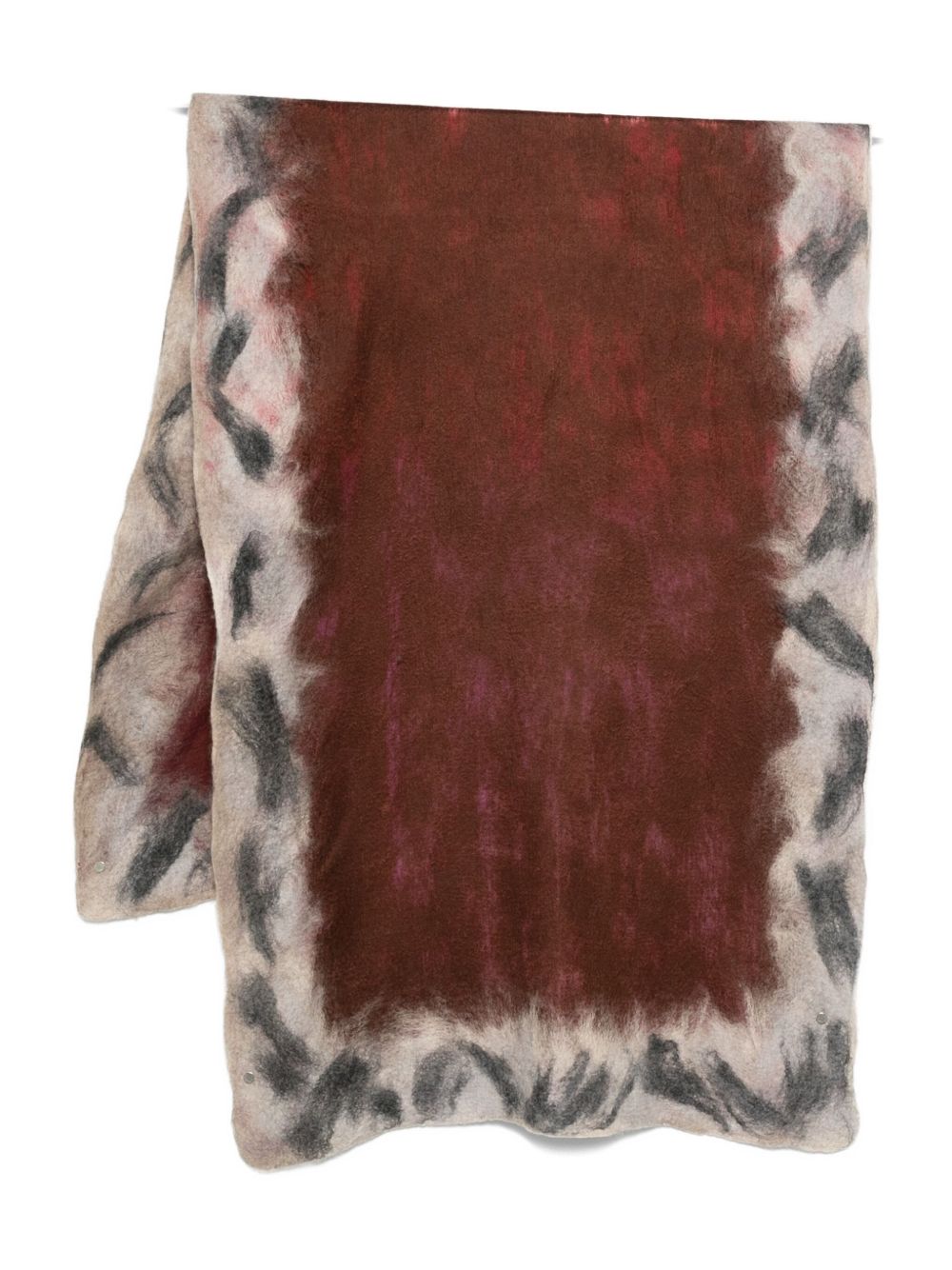SILVANA MANETTI Cashmere and Silk Scarf — Burgundy by SILVANA MANETTI