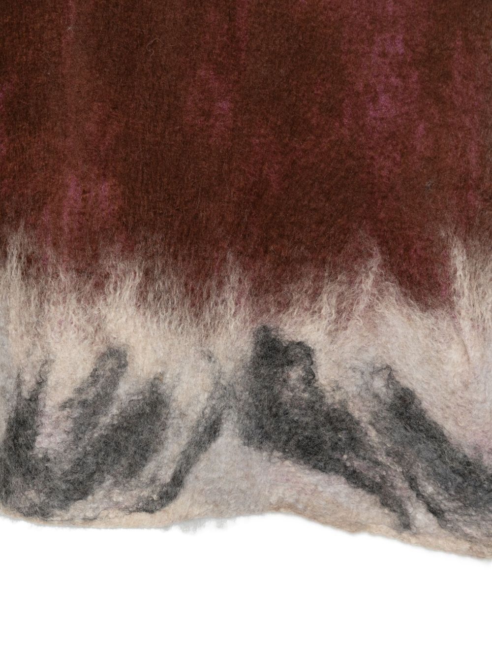 SILVANA MANETTI Cashmere and Silk Scarf — Burgundy, view 3