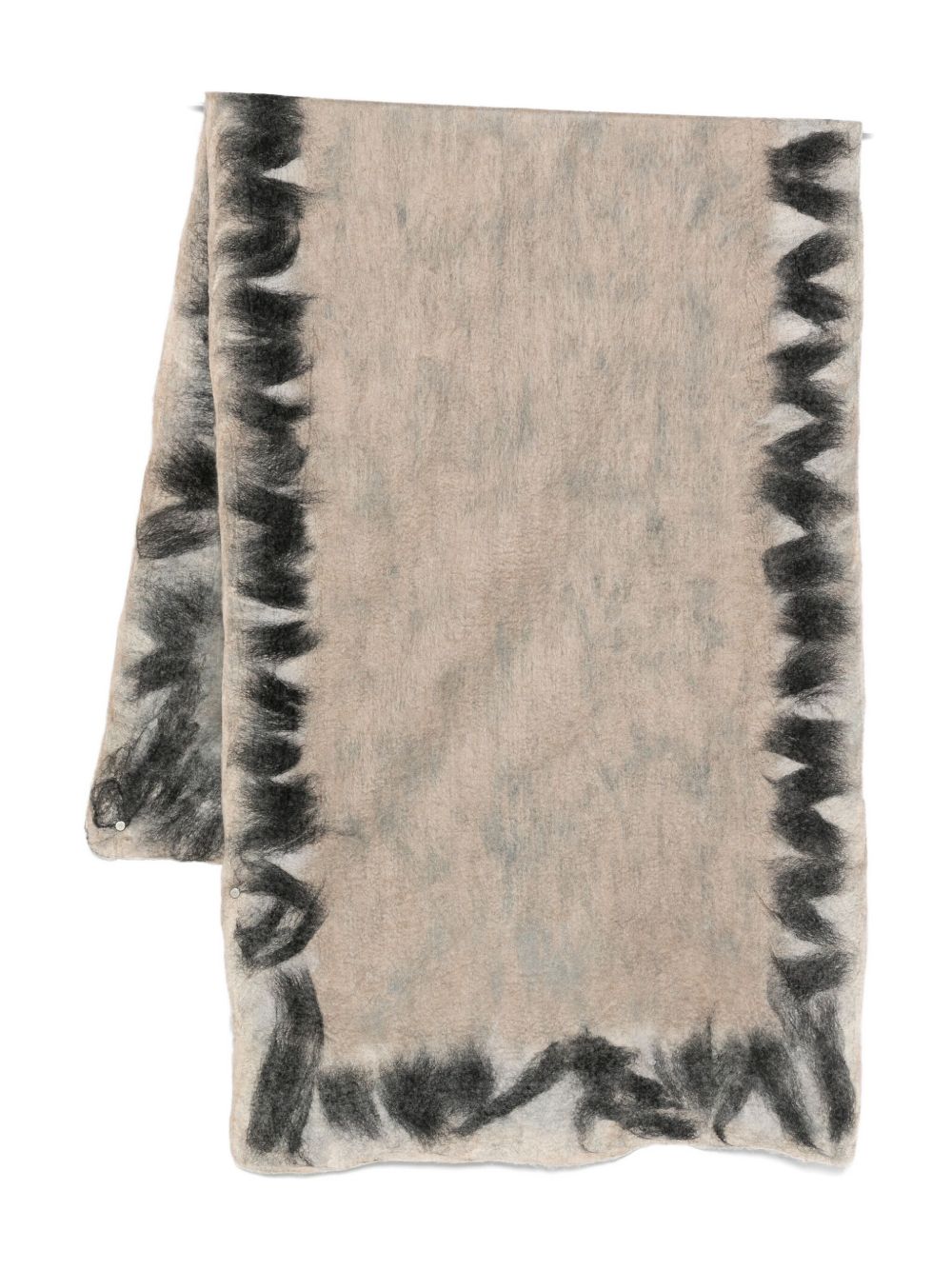 SILVANA MANETTI Jagged-Edge Cashmere Silk Blend Scarf — Grey by SILVANA MANETTI