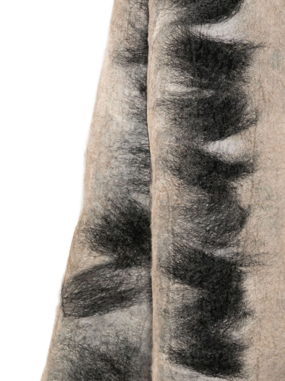 SILVANA MANETTI Jagged-Edge Cashmere Silk Blend Scarf — Grey, view 2