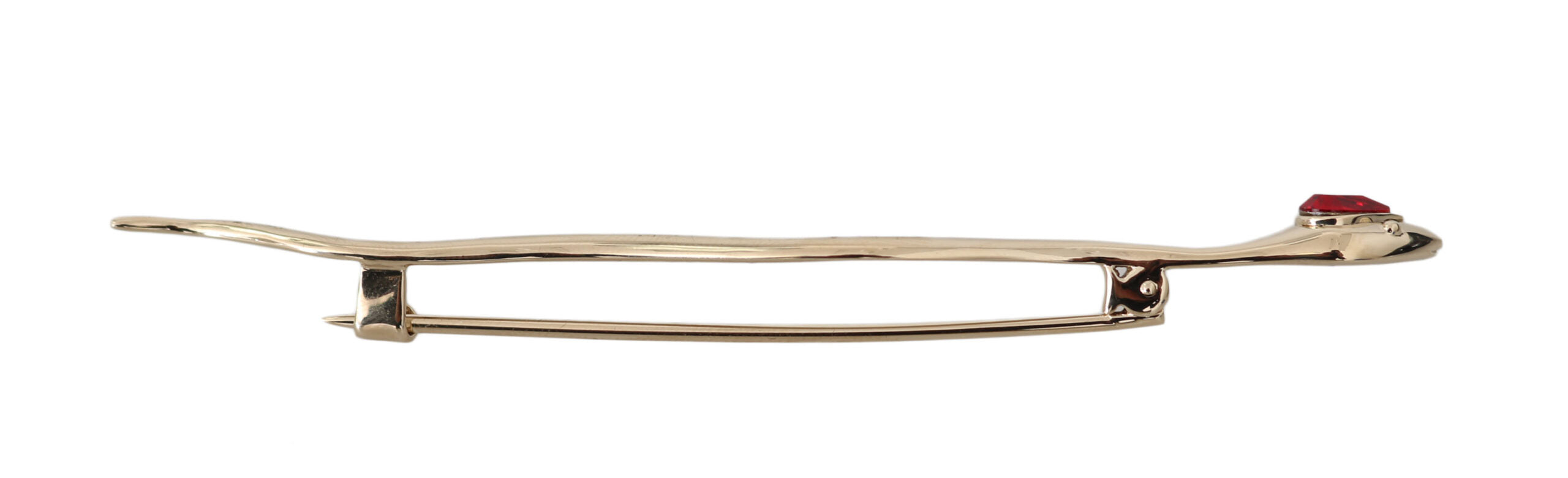 Silver Brass Crystal Spilla Serpente Brooch Pin Accessory by Dolce Gabbana