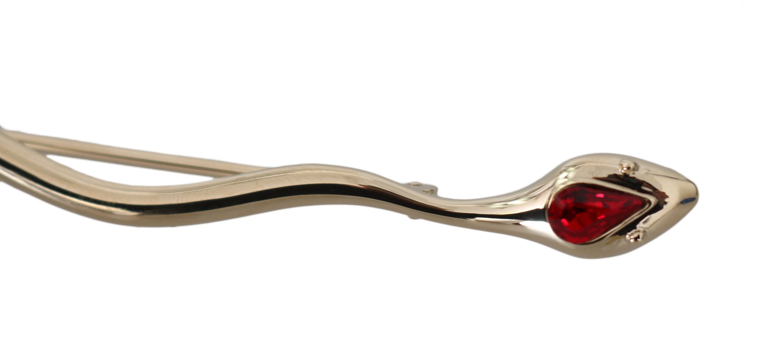 Silver Brass Crystal Spilla Serpente Brooch Pin Accessory, view 3