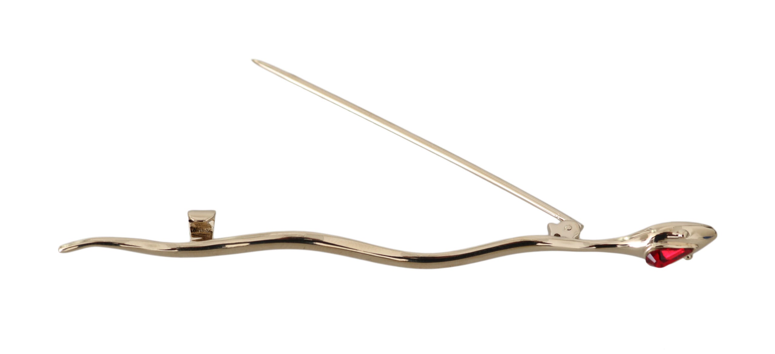 Silver Brass Crystal Spilla Serpente Brooch Pin Accessory, view 4