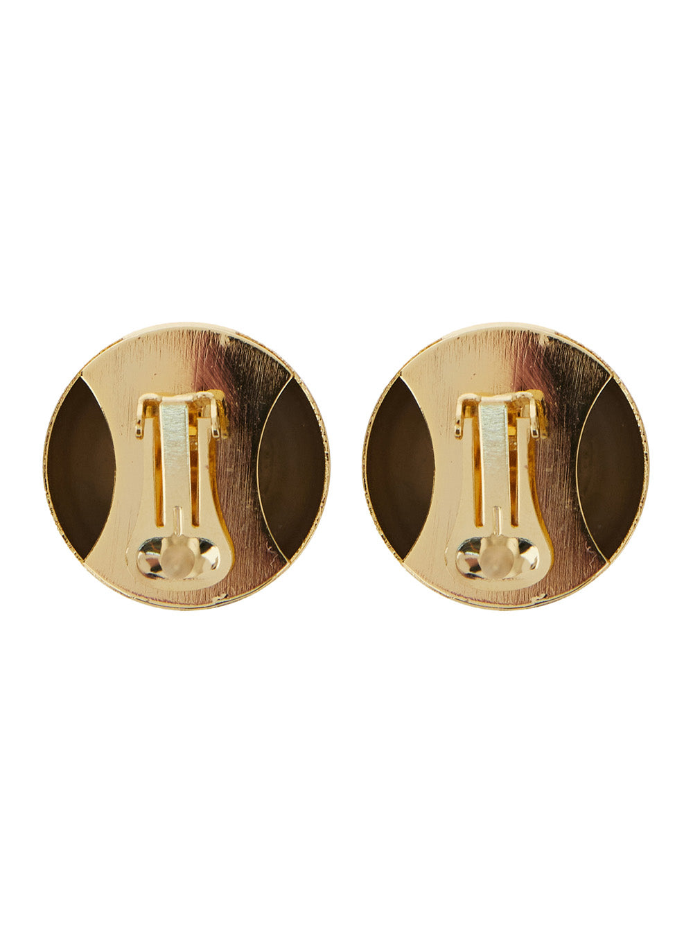 Silvia Gnecchi Metallic Circular Earrings — Gold, view 2