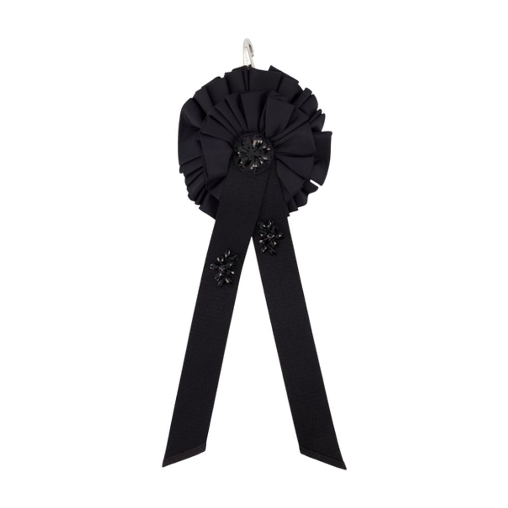 Simone Rocha Ribbon Rosette Coin Purse — Black by Simone Rocha